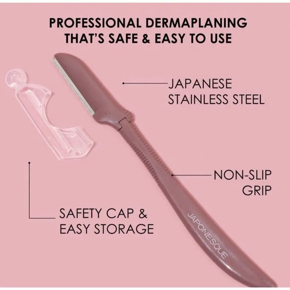 JAPONESQUE Precision Dermaplaner Facial Brush Razors 3ct - New